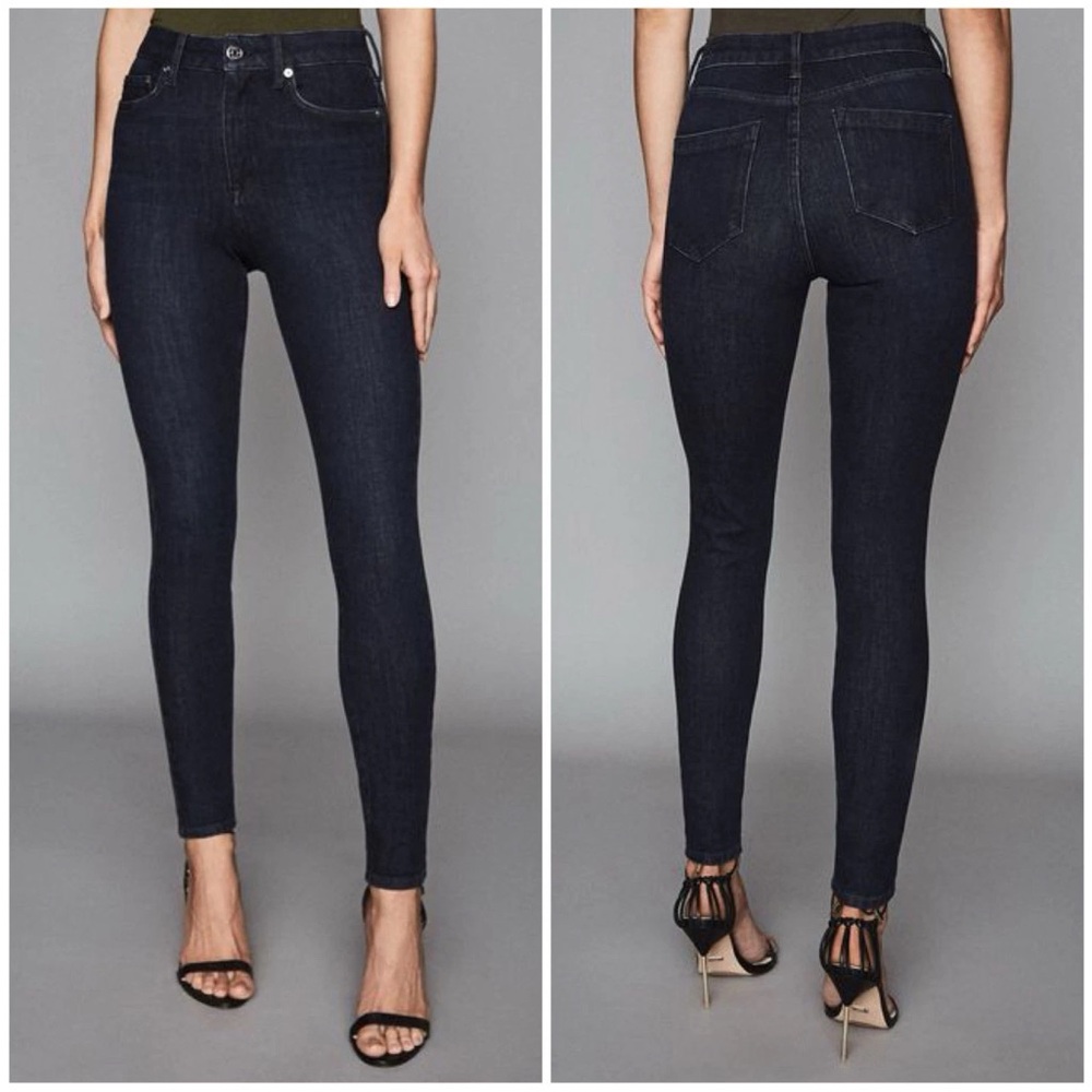 REISS Sky High Rise Skinny Jeans Classic Indigo Denim